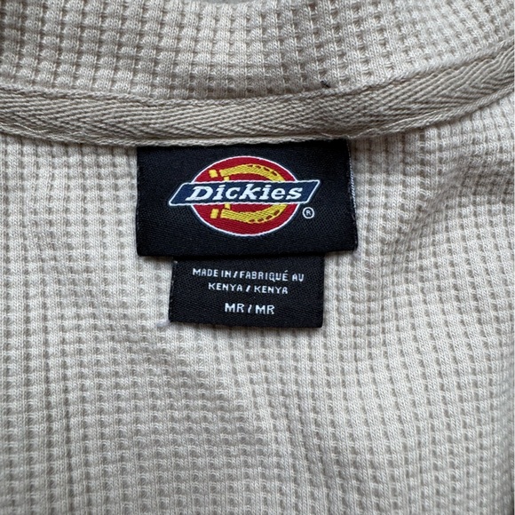 Dickies Oatmeal Thermal Henley Long Sleeve 3 Button Men’s Size Medium NWOT - Picture 5 of 11